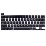 Nakładka osłona silikonowa na klawiaturę laptopa Apple MacBook Pro 13 (A2251/A2289/A2338) / Pro 16 (A2141) (Layout USA) (Czarna)