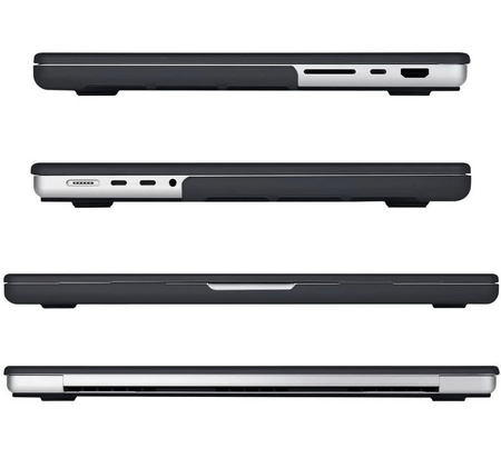 Hard Case matowe etui do MacBook Pro 16" A2485 A2780 A2991 M1/M2 (2021/2023) (Matte Black)