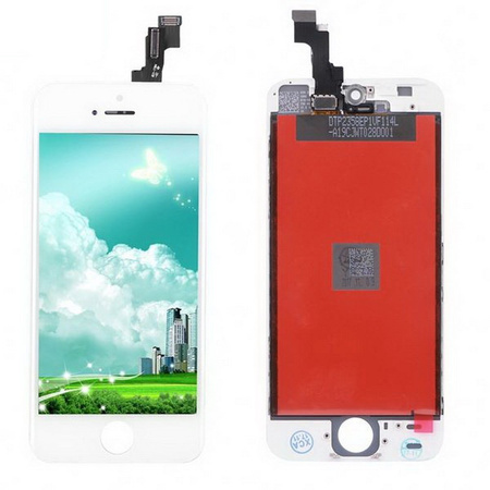 Wyświetlacz LCD ekran dotyk digitizer do Apple iPhone 5S/SE (HQ) (Biały)