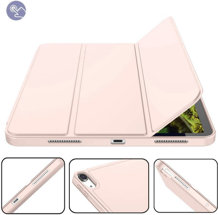 Etui D-Pro Smart Cover Case pokrowiec obudowa z klapką z uchwytem na rysik Apple Pencil / iPad Pro 10.9 2022 10 Gen. (Pink)