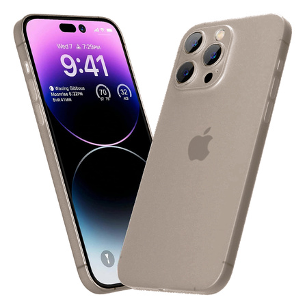 Etui D-Pro Air PP Case 0.4mm ultra cienkie najcieńsze minimalistyczne matowe iPhone 15 Pro (Tytanowy)