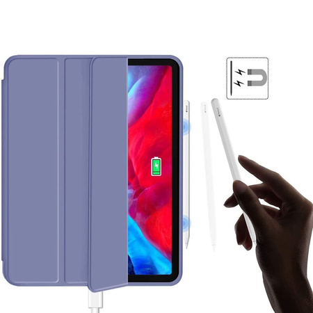 Etui D-Pro Smart Cover Case pokrowiec obudowa z klapką z uchwytem na rysik Apple Pencil / iPad Pro 11 2020/2021/2022 (Fioletowe)