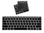 Nakładka osłona silikonowa na klawiaturę laptopa Apple MacBook 12 (A1534)/Pro 13 (A1708) (Layout USA) (Czarna)