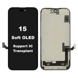 Wyświetlacz LCD ekran dotyk digitizer do Apple iPhone 15 (Soft OLED) (Wymienny IC)