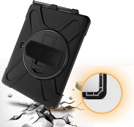 D-Pro 360 Armor Strap Case etui pancerne z uchwytem na rękę i paskiem na ramię do Samsung Galaxy Tab Active Pro 10.1 (T540/T545/T547) / Tab Active4 Pro (T630/T636/T638) 