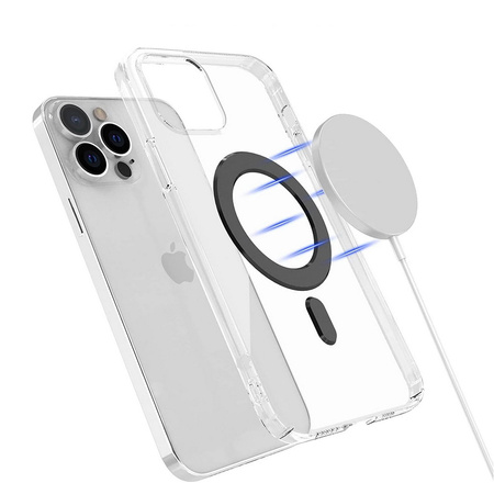 Magnetyczna blaszka ring podkładka magnes do etui uchwytu magnetycznego MagSafe iPhone X XS 11 12 13 14 15 (Czarny)