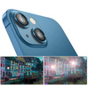 Zestaw Eagle Eye Lens szkło + metalowa ramka na tylną kamerę aparat do iPhone 13 mini/13 (2 szt.) (Blue)