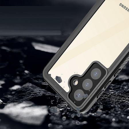 Etui D-Pro 360° Waterproof Case IP68 obudowa wodoodporna wodoszczelna pancerna do Samsung Galaxy S24 FE (Czarny)