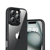 Etui D-Pro Crystal Hybrid obudowa hybrydowa mocna z czarną ramką do iPhone 16 Pro (Przezroczysty/Czarny)