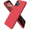 Etui D-Pro Liquid Silicone Case obudowa z mikrofibrą do iPhone 11 Pro Max (Czerwony)