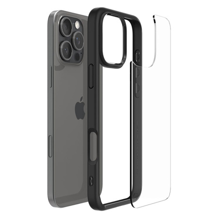 Etui Spigen Ultra Hybrid Case obudowa mocna wzmacniana iPhone 16 Pro (Matte Black)