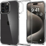 Etui Spigen Ultra Hybrid Case obudowa mocna wzmacniana iPhone 15 Pro Max (Crystal Clear)