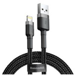 Kabel Baseus Cafule przewód mocny szybki nylonowy oplot USB-A do Lightning QC 3.0 100cm (Czarny)