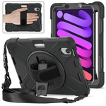 Etui D-Pro 360 Armor Strap Case obudowa pancerna z uchwytem na rękę i paskiem na ramię do Apple iPad Mini 6/7 (2021/2024) (Czarny)