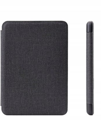 Etui D-Pro Cloth Grain obudowa z uchwytem na rękę do czytnika ebooków Amazon Kindle Paperwhite / Signature / Colorsoft 7 Inch 2024 (Czarny)