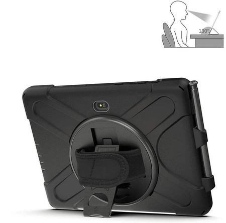 D-Pro 360 Armor Strap Case etui pancerne z uchwytem na rękę i paskiem na ramię do Samsung Galaxy Tab Active Pro 10.1 (T540/T545/T547) / Tab Active4 Pro (T630/T636/T638) 