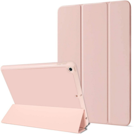 Etui D-Pro Smart Cover Case pokrowiec obudowa z klapką z uchwytem na rysik Apple Pencil / iPad Air 1/2 9.7 2017/2018 5/6 gen. (Różowy)