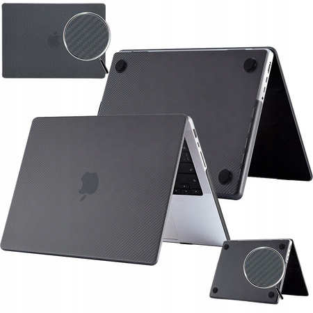 Hard Case etui obudowa MacBook Pro 14" A2442 A2779 A2918 A2992 M1/M2/M3 (2021-2023) (Carbon Black)