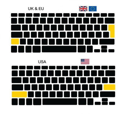 Nakładka osłona silikonowa na klawiaturę laptopa Apple MacBook Air 13 (A2179/A2337 M1) (Layout EU PL) (Przezroczysta)