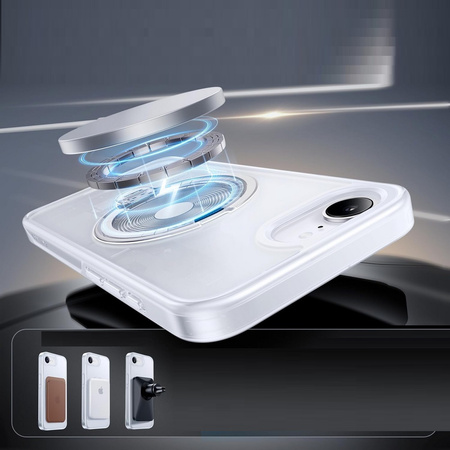 Etui D-Pro Matte MagSafe Stand Case obudowa magnetyczna matowa magnes stojak podstawka do Apple iPhone 16e (Czarny)