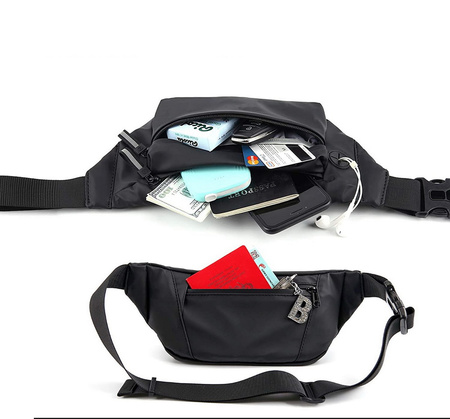 D-Pro Crossbody Fanny Pack saszetka biodrówka nerka sportowa torebka na pas (Ciemny zielony)