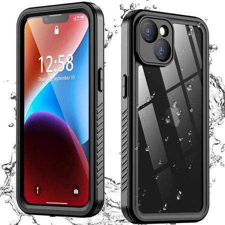 Etui D-Pro 360° Waterproof Case IP68 obudowa wodoodporna wodoszczelna pancerna do iPhone 14 Plus (Czarny)