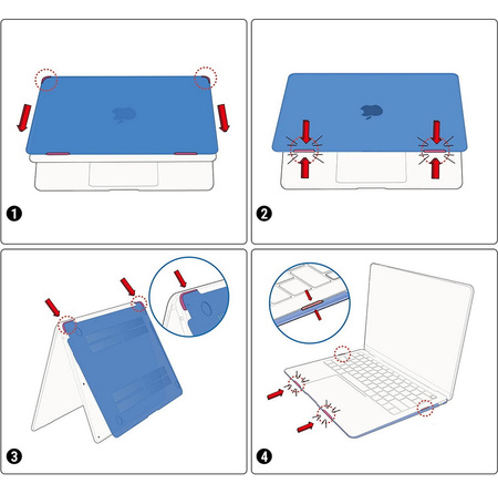 Etui Hard Case obudowa do Apple MacBook Air 15 M2 (A2941) / M3 (A3114) (Czarny Mat)