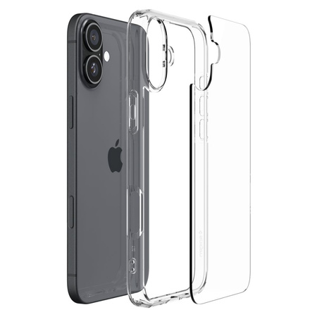 Etui Spigen Ultra Hybrid Case obudowa mocna wzmacniana iPhone 16 (Crystal Clear)