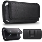 Kabura pozioma D-Pro Holster Oxford Magnetic etui magnetyczne do paska na telefon do 6.9 cala (rozm. XXL) (Czarny)