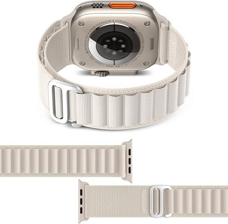 Pasek opaska sportowa D-Pro Alpine Loop pasek opaska do Apple Watch 1/2/3/4/5/6/7/8/9//10/SE/Ultra 42/44/45/46/49mm (Beżowy)