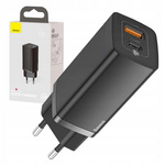 Baseus GaN2 Lite 65W USB-C + USB szybka ładowarka sieciowa CCGAN2L-B01 (Black)