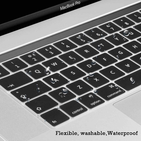 Nakładka osłona silikonowa na klawiaturę laptopa Apple MacBook Air 13 (A1932) (Layout EU PL) (Czarna)