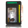 Portfel D-Pro RFID Black Smooth Card Wallet płaski cienki etui na karty dokumenty (Czarny)