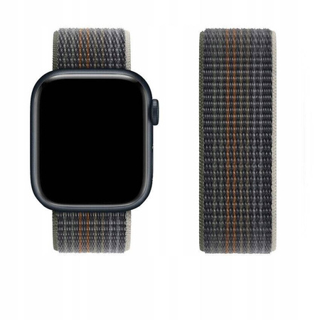 Nylonowy pasek opaska do Apple Watch 1/2/3/4/5/6/7/8/9/10/SE 38/40/41/42mm (Szary/ wielobarwny)