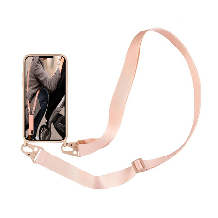 Etui D-Pro Crossbody XL obudowa pasek smycz zawieszka na ramię szyję iPhone 6/6S/7/8/SE 2020/2022 (Pink)