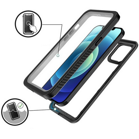 Etui D-Pro 360° Waterproof Case IP68 obudowa wodoodporna wodoszczelna pancerna do iPhone 11 Pro Max (Czarny)