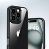 Etui D-Pro Crystal Hybrid obudowa hybrydowa mocna z czarną ramką do iPhone 16 Pro (Przezroczysty/Czarny)