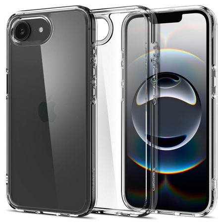 Etui Spigen Ultra Hybrid Case obudowa mocna wzmacniana iPhone 16e (Crystal Clear)