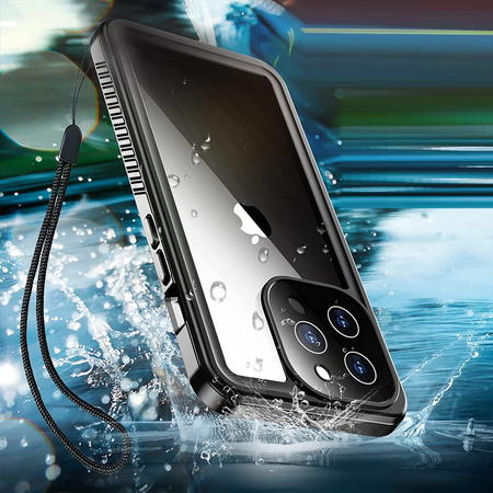 Etui D-Pro 360° Waterproof Case IP68 obudowa wodoodporna wodoszczelna pancerna do iPhone 14 Pro Max (Czarny)