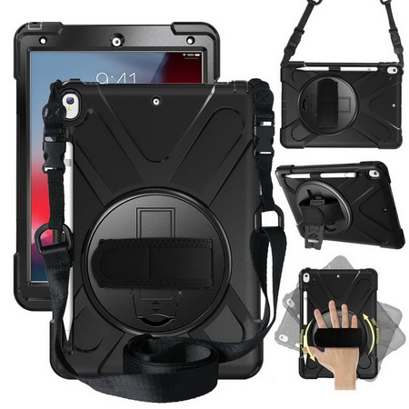 D-Pro 360 Armor Strap Case etui pancerne z uchwytem na rękę i paskiem na ramię iPad Air 3 / Pro 10.5" 