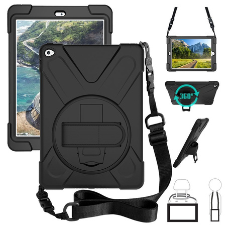 D-Pro 360 Armor Strap Case etui pancerne z uchwytem na rękę i paskiem na ramię iPad Air 2