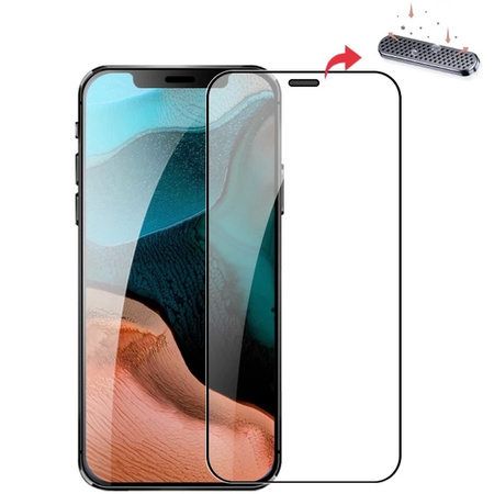 EX Pro 2.5D Metal Mesh Case-Fit Glass Szkło Hartowane iPhone X/XS/11 Pro (Black)