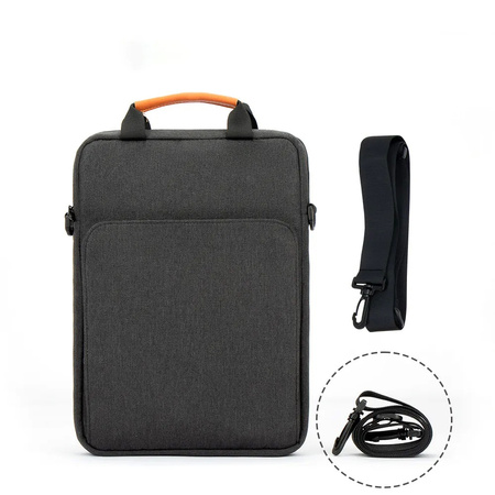 Torba D-Pro Vertical Oxford Bag etui pokrowiec futerał miękki z rączkami do laptopa Dell HP Lenovo Apple MacBook 13-14" (Grafitowy)