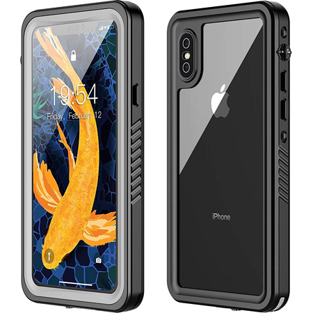 Etui D-Pro 360° Waterproof Case IP68 obudowa wodoodporna wodoszczelna pancerna do iPhone X/XS (Czarny)