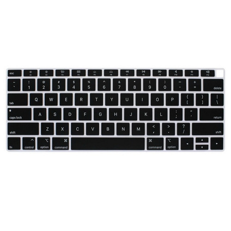 Nakładka osłona silikonowa na klawiaturę laptopa Apple MacBook Air 13 (A1932) (Layout EU PL) (Czarna)