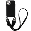 Etui D-Pro Crossbody XL obudowa pasek smycz zawieszka na ramię szyję iPhone 14 Plus/ iPhone 15 Plus (Czarny)