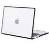 Etui Hard Case TPU+PC obudowa do Apple MacBook Air 15 M2 (A2941) / M3 (A3114) (Biały Mat + Czarna ramka)