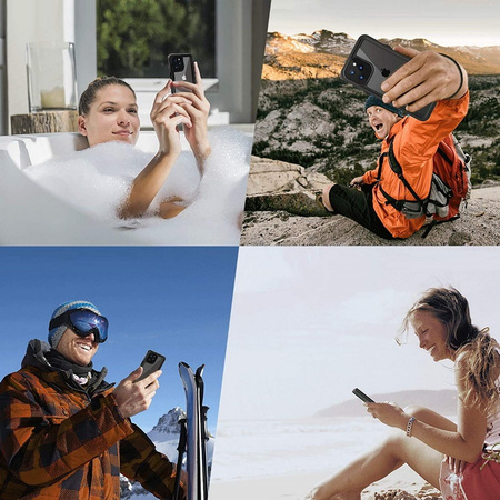 Etui D-Pro 360° Waterproof Case IP68 obudowa wodoodporna wodoszczelna pancerna do Samsung Galaxy S22 (Czarny)