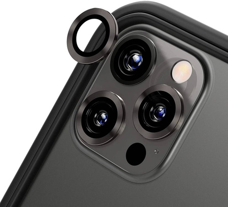 Szkło Eagle Eye Lens szybka ochronna z metalową ramką na tylną kamerę aparat do iPhone 11/11 Pro/11 Pro Max/12 mini/12/12 Pro (1 szt.) (Black)