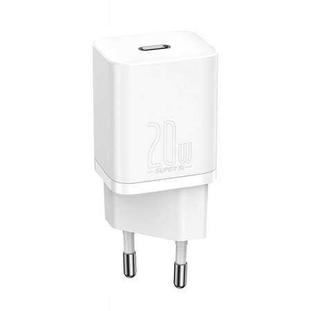 Ładowarka sieciowa Baseus Super SI szybka adapter USB-C 20W PD (Biały)